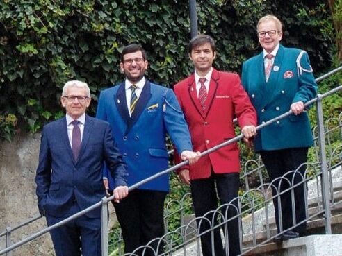 OK Präsident Leo Müller mit den Vereinspräsidenten