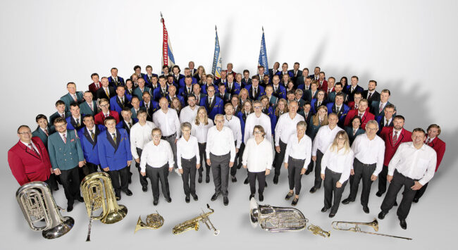 Gesamt-Foto der Organisatoren des Kantonal Musiktag Ruswil 2023