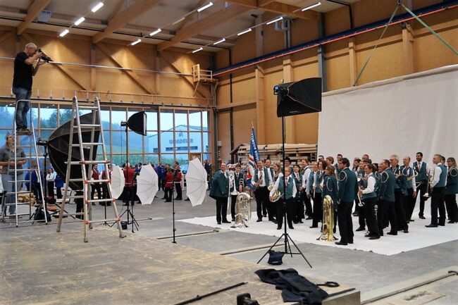 Ortsmusik Rüediswil am Foto-Shooting