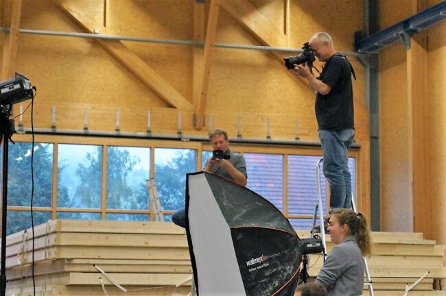 Das Team Skyworks am Foto-Shooting zum des Kantonal Musiktag Ruswil 2023