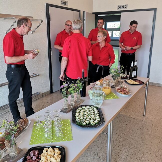 Apéro am Kennenlerntreffen des Gesamt-OK am Musiktag Ruswil