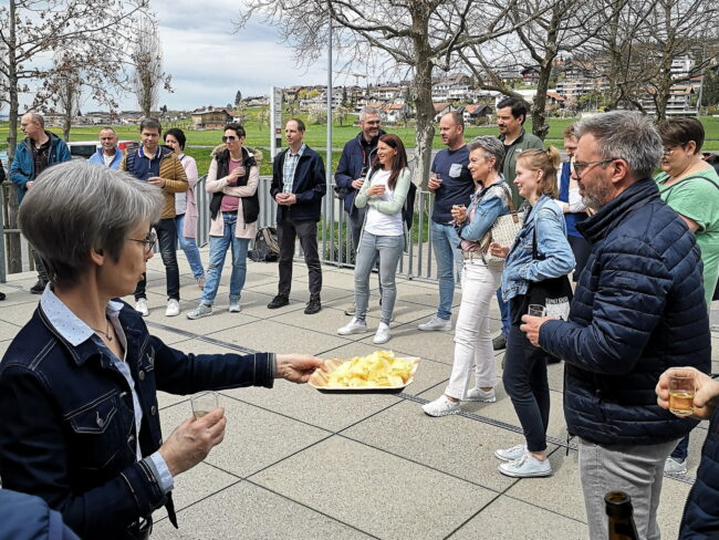 Gespannt verfolgen die Anwesenden die Ausführungen der Ressortchefs vom Musiktag Ruswil 2023.
