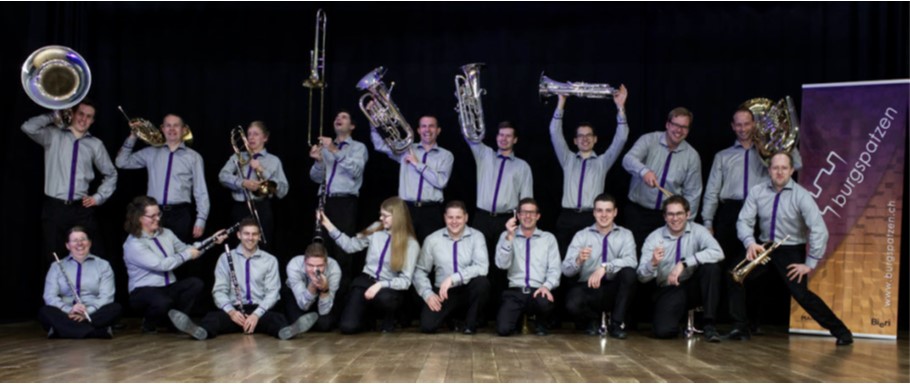 Unterhaltung Freitag 2. Juni: Die Burgspatzen Grosswangen unterhalten die Veteranen im Festzelt am Musiktag Ruswil.