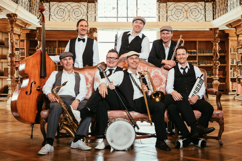 Unterhaltung Samstag 10. Juni: Die Dixiband Jazz Tube spielt auf der Openair-Bühne am Musiktag 2023 am Samstag.