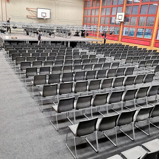 In der Turnhalle des Schulhaus Bärematt hat es Platz für 260 Personen. Sie wird nur am Jugendmusikfest gebraucht.
