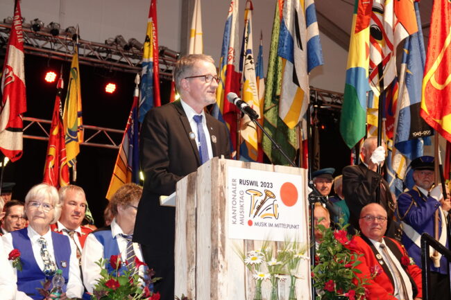 Veteranenehrung des LKBV am Luzerner Kantonal Musiktag Ruswil